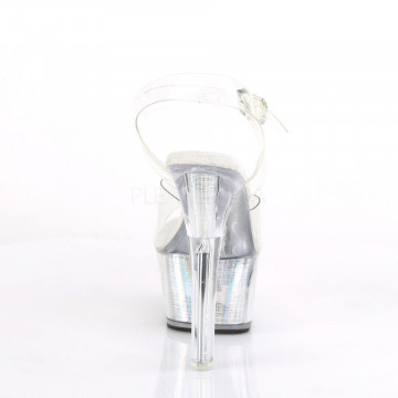 Pleaser FLASHDANCE-608CH Clr/Slv Hologram