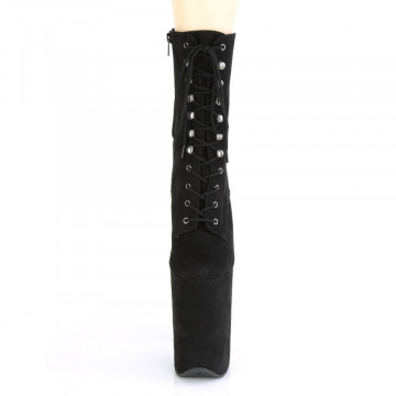 Pleaser INFINITY-1020FS Blk Faux Suede/Blk Faux Suede