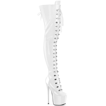 Pleaser JUBILANT-4012 Wht Str. Pat