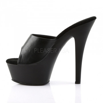 Pleaser KISS-201 Blk Faux Leather/Blk Matte