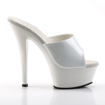 Pleaser KISS-201 Wht Pat/Wht