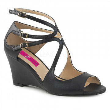 Pleaser Pink Label KIMBERLY-04 Blk Faux Leather