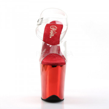 Pleaser FLAMINGO-808 Clr/Red Chrome