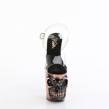 Pleaser RAPTURE-808-LT Clr/Satin Copper Chrome
