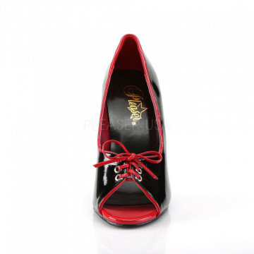 Pleaser SEDUCE-216 Blk-Red Pat