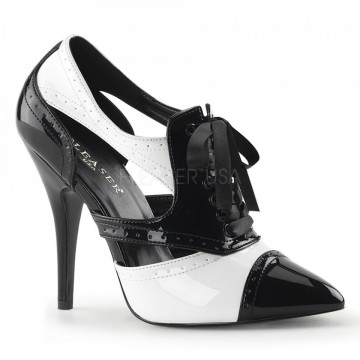 Pleaser SEDUCE-458 Blk-Wht Pat