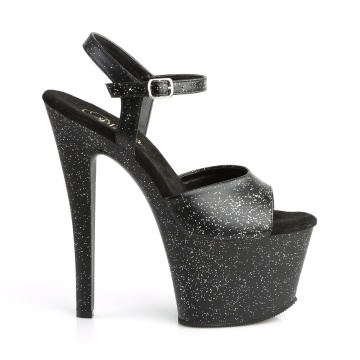 Pleaser SKY-309MMG Blk Faux Leather/Blk Matte