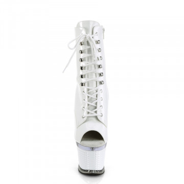 Pleaser SPECTATOR-1021 Wht Pat/Clr-Wht