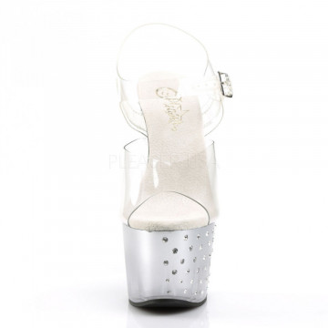 Pleaser STARDUST-708T Clr/Slv-Clr