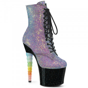 Pleaser UNICORN-1020G Purple-Blue Glitter/Blk