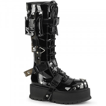 Stivali Demonia Cult SLACKER-260 Blk Pat Subito 41eu 11us