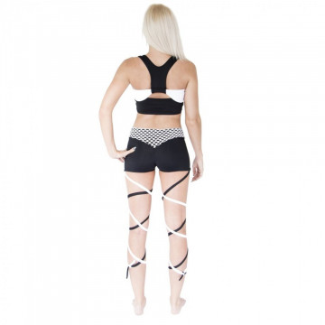 top pole dance wink bianco e nero