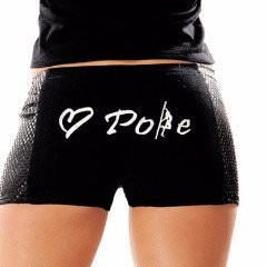 Wink Short Pole Lycra logo bianco Sequin Panel Shorts W104 L