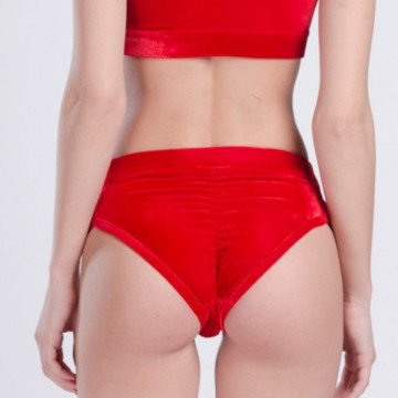 pole dance abbigliamento velluto rosso