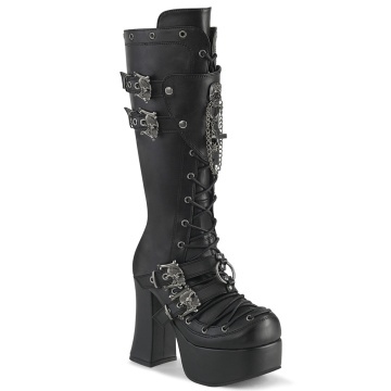 Demonia Cult CHARADE-230 Blk Vegan Leather