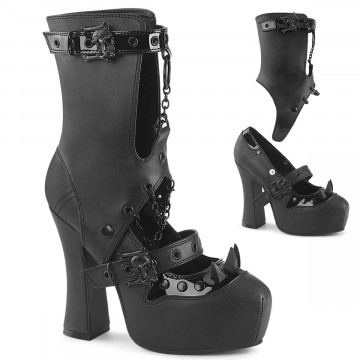 Demonia Cult DEMON-13 Blk Vegan Leather
