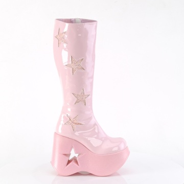 Demonia Cult DYNAMITE-218 B. Pink Pat-B. Pink Multi Gliter