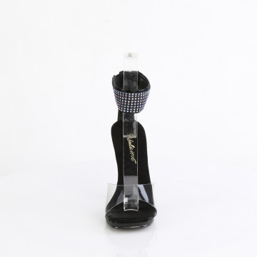 Fabulicious CHIC-42 Clr-Blk Faux Leather-AB RS/Blk - Img 2
