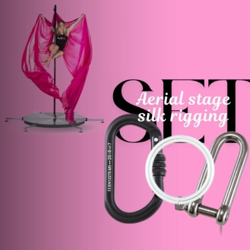 LUPIT Aerial stage silk rigging set (1x carabiner + 1x O ring + 1x shackle)