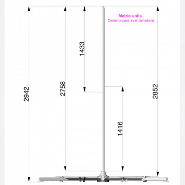 Pedana LUPIT POLE STAGE - Quick Lock - Cromo o Nero