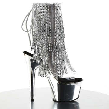 Pleaser ADORE-1017RSF Clr-Slv/Slv Chrome