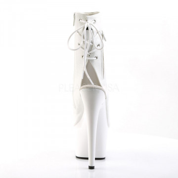 Pleaser ADORE-1018 Wht Faux Leather/Wht