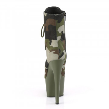 Pleaser ADORE-1020CAMO Green Camo Fabric/Dark 7us 37eu