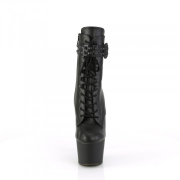 Pleaser ADORE-1020STR Blk Faux Leather/Blk Matte
