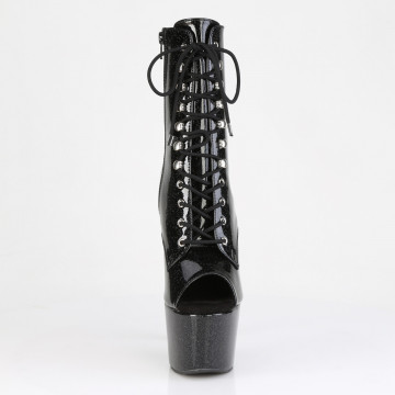 Pleaser ADORE-1021GP Blk Glitter Pat/M