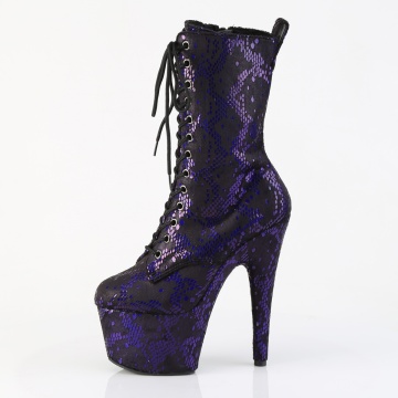 Pleaser ADORE-1040SPF Purple Metallic Snake Print Fabric/M