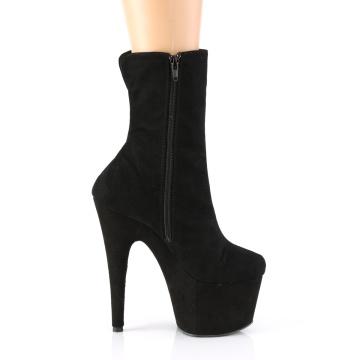 Pleaser ADORE-1042 Blk Faux Suede/Blk Faux Suede