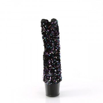 Pleaser ADORE-1042SQ Blk Multi Sequins/Blk