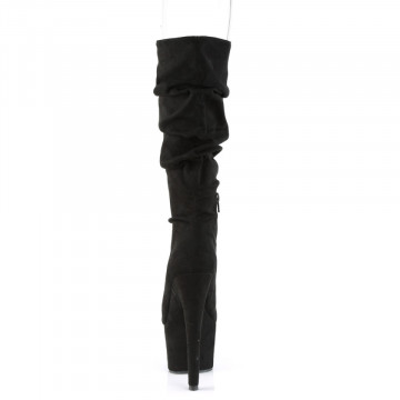 Pleaser ADORE-1061 Blk Faux Suede/Blk Faux Suede