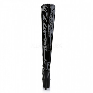 Pleaser ADORE-3000 Blk Str Pat/Blk