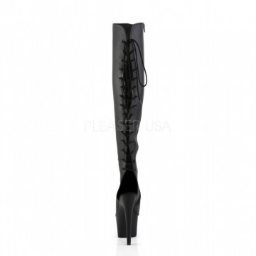 Pleaser ADORE-3019 Blk Faux Leather/Blk Matte