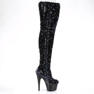 Pleaser ADORE-3020 Blk Multi Seuqins/Blk