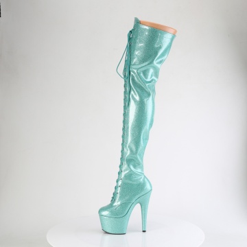 Pleaser ADORE-3020GP Aqua Glitter Pat/M