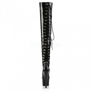 Pleaser ADORE-3063 Blk Str Pat/Blk