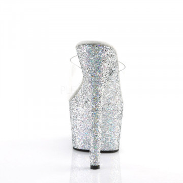 Pleaser ADORE-701LG Clr/Slv Multi Gltr