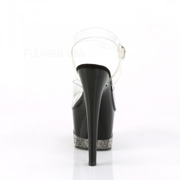 Pleaser ADORE-708-3 Clr/Blk-Pewter RS
