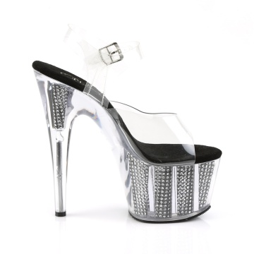 Pleaser ADORE-708SRS Clr/Blk SRS