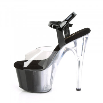 Pleaser ADORE-708T-1 Smoke-Blk/Blk-Clr Ombre
