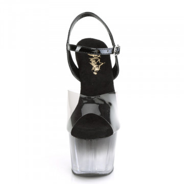 Pleaser ADORE-708T-2 Smoke-Blk/Blk-Clr Ombre