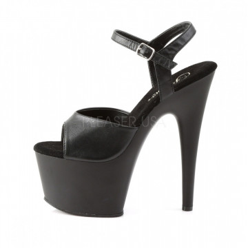 Pleaser ADORE-709 Blk Faux Leather/Blk Matte