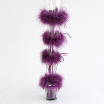 Pleaser ADORE-728F Clr-Purple Fur/M
