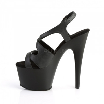 Pleaser ADORE-730 Blk Faux Leather/Blk Matte