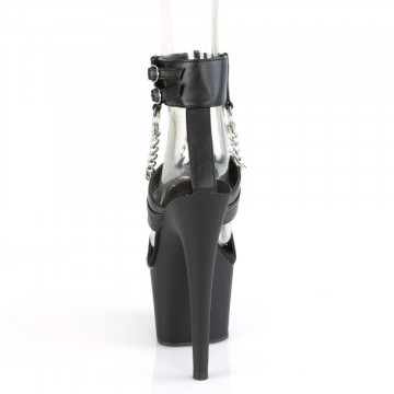 Pleaser ADORE-761 Blk Faux Leather/Blk Matte
