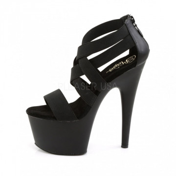 Pleaser ADORE-769 Blk Elastic Band-Faux Leather/Blk Matte