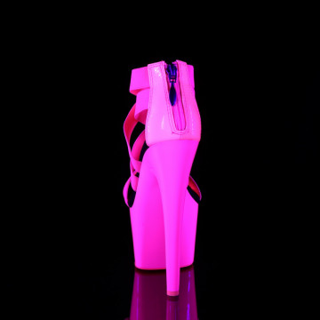 Pleaser ADORE-769UV Neon H. Pink Elastic Band-Pat/Neon H. Pink