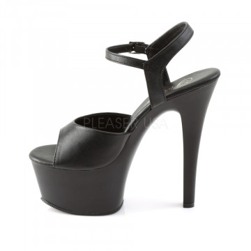 Pleaser ASPIRE-609 Blk Faux Leather/Blk Matte